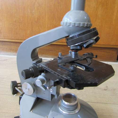 Microscopes Vintage Olympus EHS Laboratory microscope in case lamp